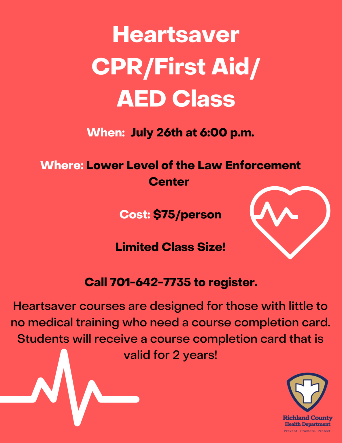 CPR Class – Richland County Health Department